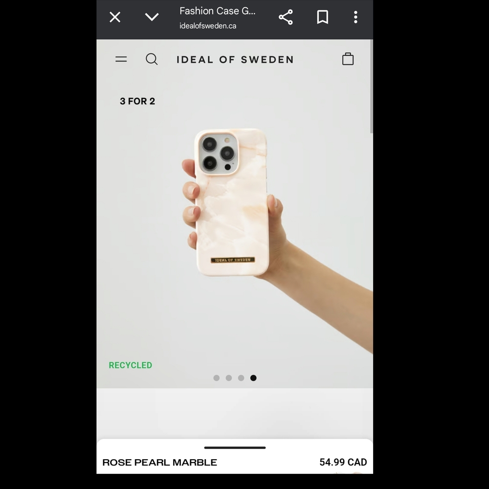 IDEAL OF SWEDEN Rose Pearl Marble Phone Case